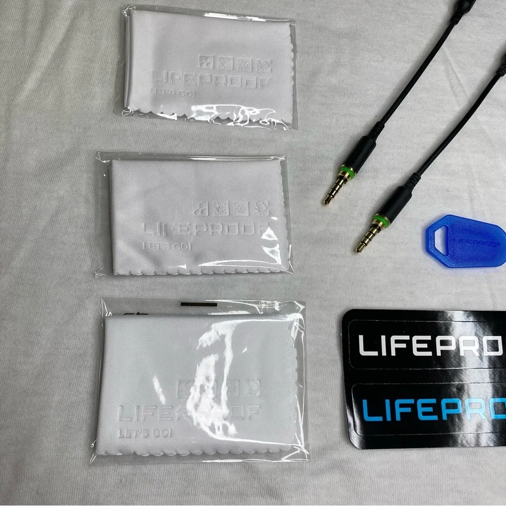 LifeProof OEM headphone adapters microfiber cloths tool & logo sticker iPhone 6